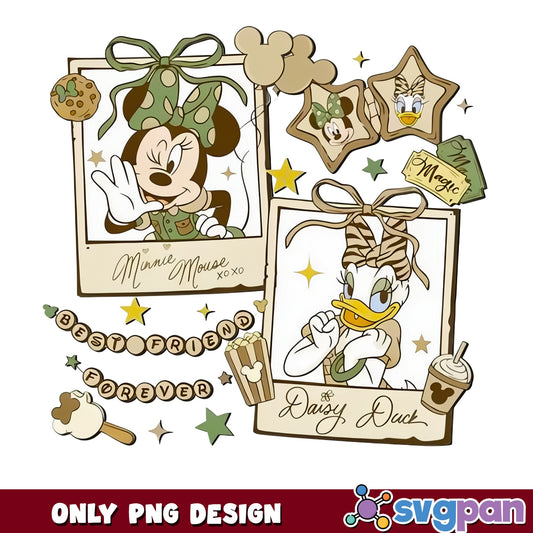 Minnie And Daisy Best Friend Forever PNG, Disney PNG, Disney Friends PNG