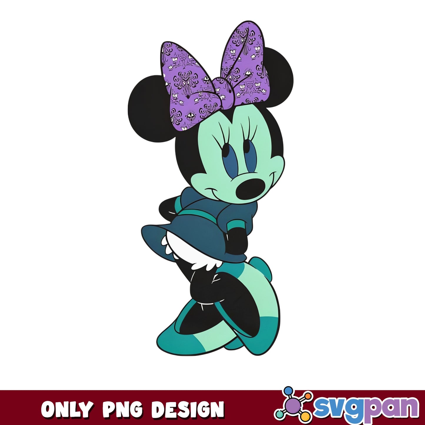 Minnie Mouse Haunted Mansion PNG, Disney Clipart PNG, Spooky Minnie PNG