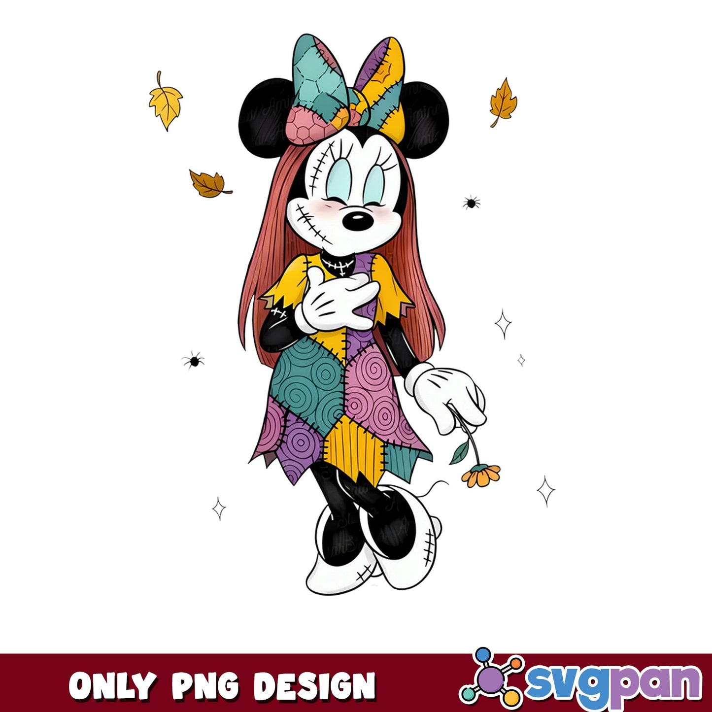Minnie Mouse Sally Costume PNG, Nightmare Before Christmas, Disney Halloween PNG