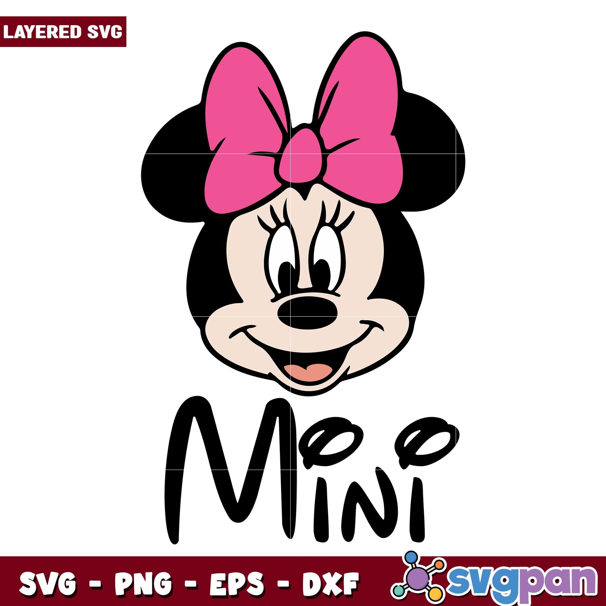 Minnie Mouse bow mini svg, Disney characters svg, Digital Download – svgpan