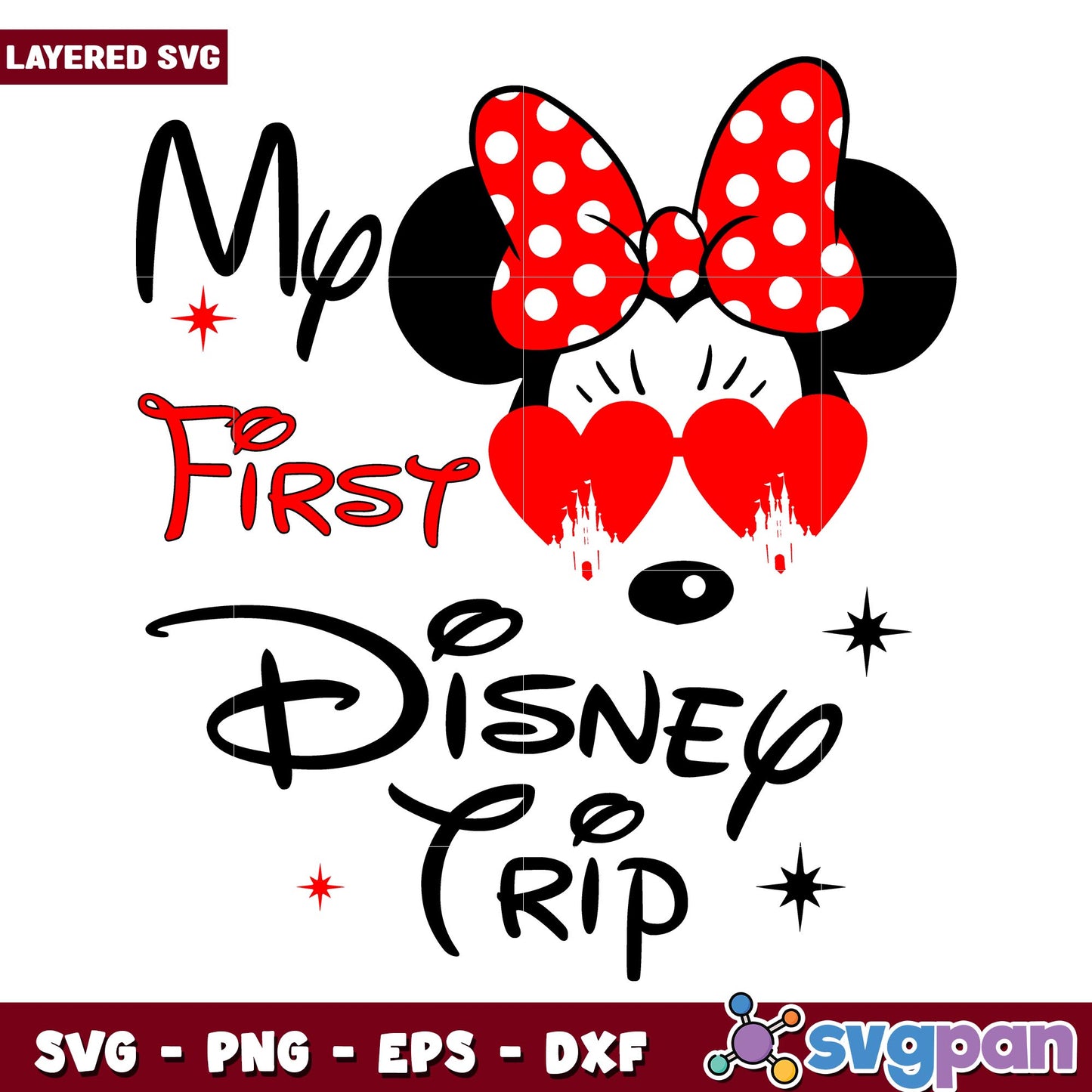 Minnie My First Disney Trip svg, Disney characters svg, Digital Download