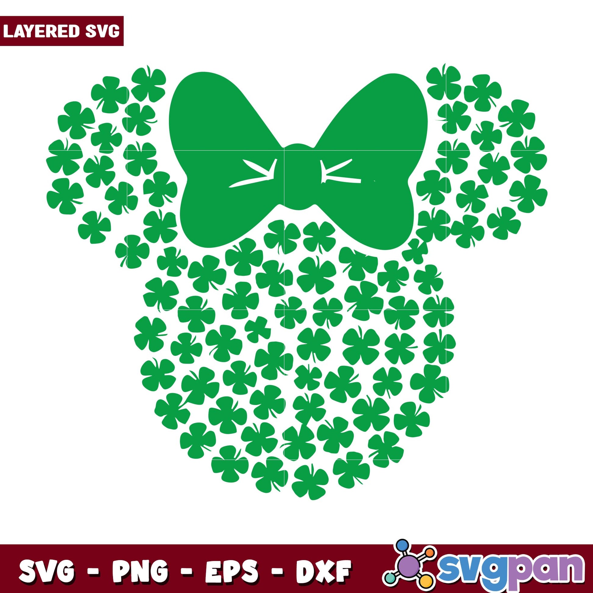 Minnie St Patricks Day svg, Disney characters svg, Digital Download