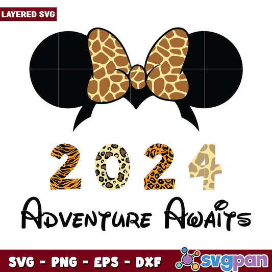 Minnie adventure awaits 2024 svg, Disney characters svg, Digital Download