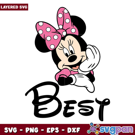 Minnie best svg, Disney characters svg, Digital Download