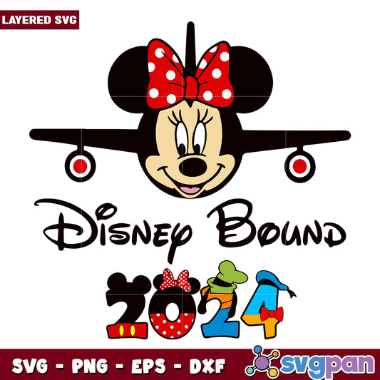 Minnie disney bound 2024 svg, Disney characters svg, Digital Download