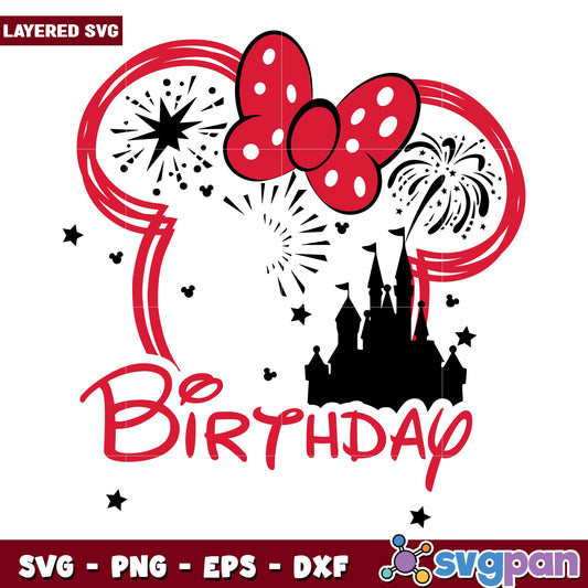 Minnie head birthday svg, Disney characters svg, Digital Download