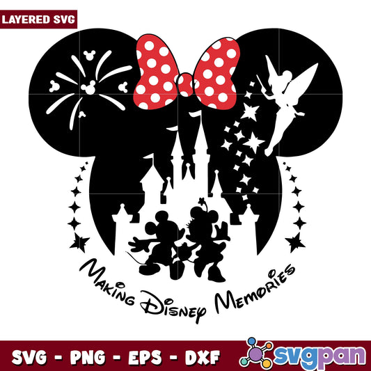 Minnie making disney memories  svg, Disney characters svg, Digital Download 