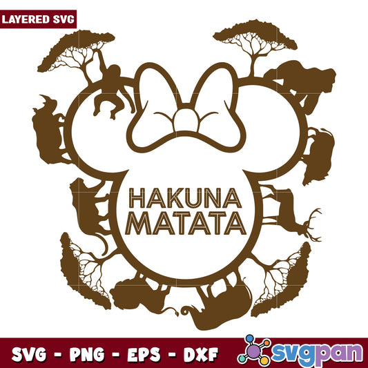 Minnie mouse hakuna matata svg, Disney characters svg, Digital Download