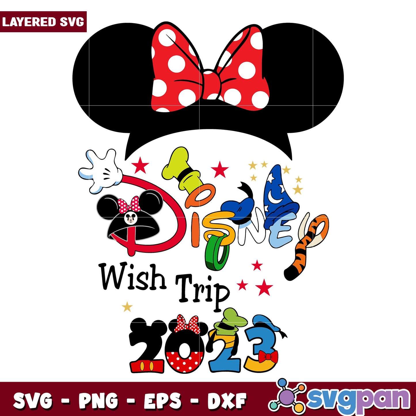 Minnie my first trip to disney 2023 svg, Disney characters svg, Digital Download 