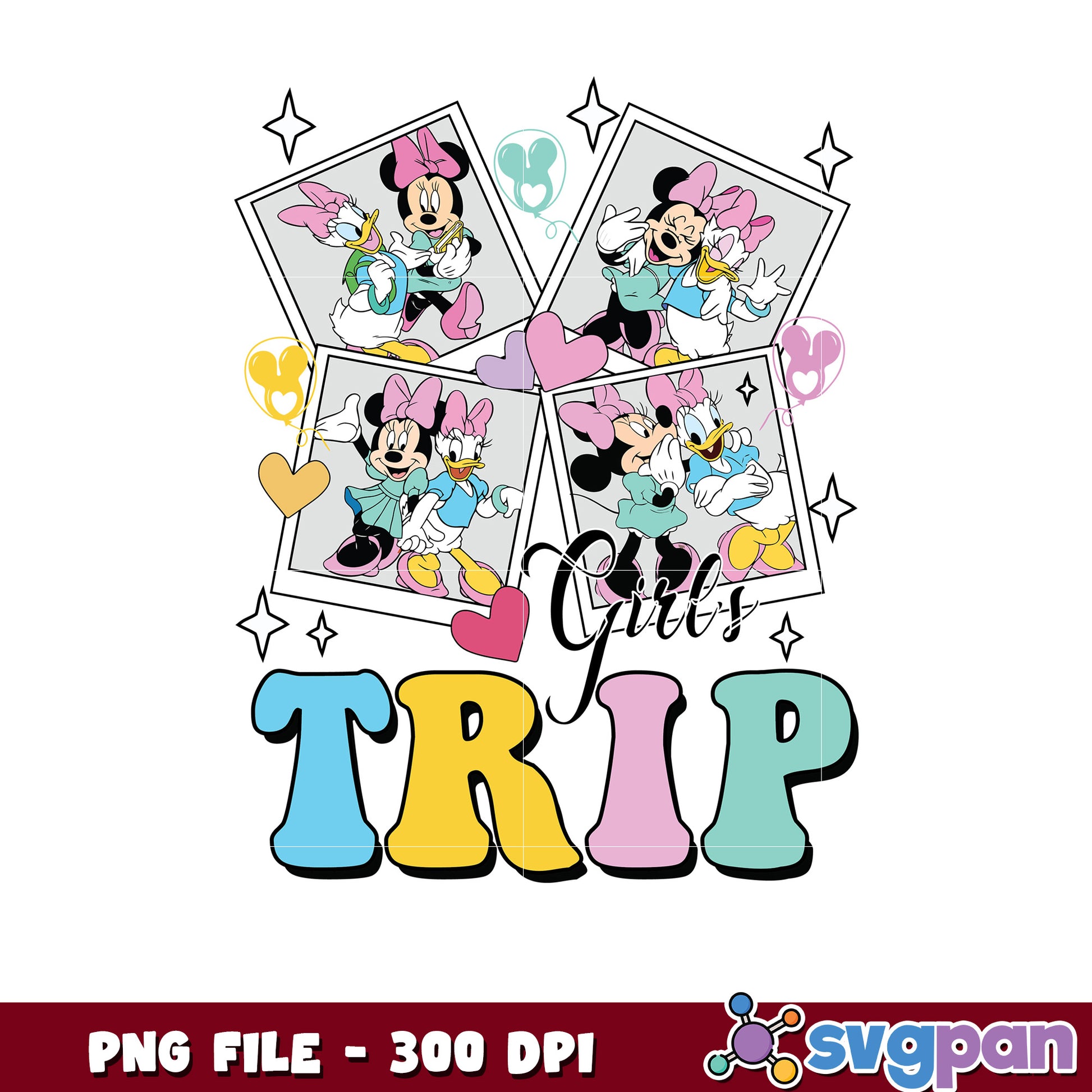 Minnie and daisy trip png, minnie and daisy vacation png, minnie and daisy travel png
