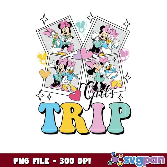 Minnie and daisy trip png, minnie and daisy vacation png, minnie and daisy travel png