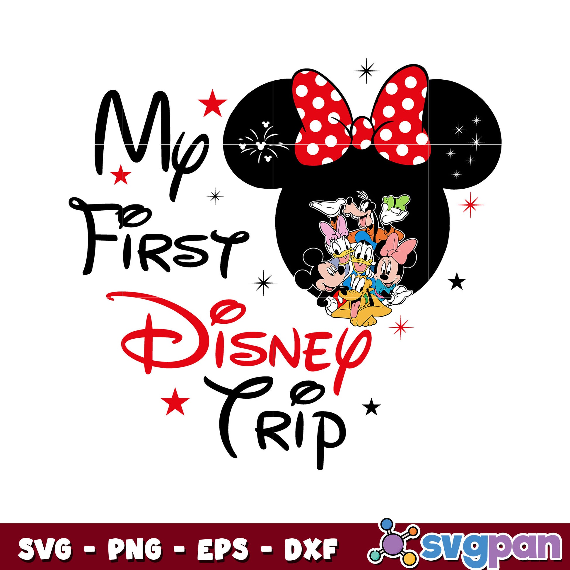 Minnie and mickey my first disney trip svg, mickey and friends svg