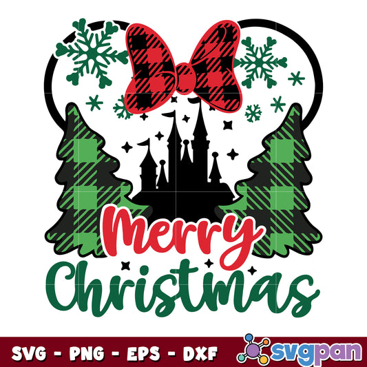 Minnie ears christmas tree svg