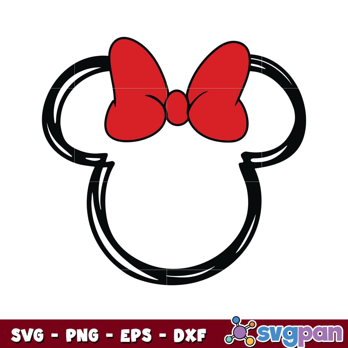 Minnie head disney svg, minnie mouse​ svg, disney minnie mouse​ svg