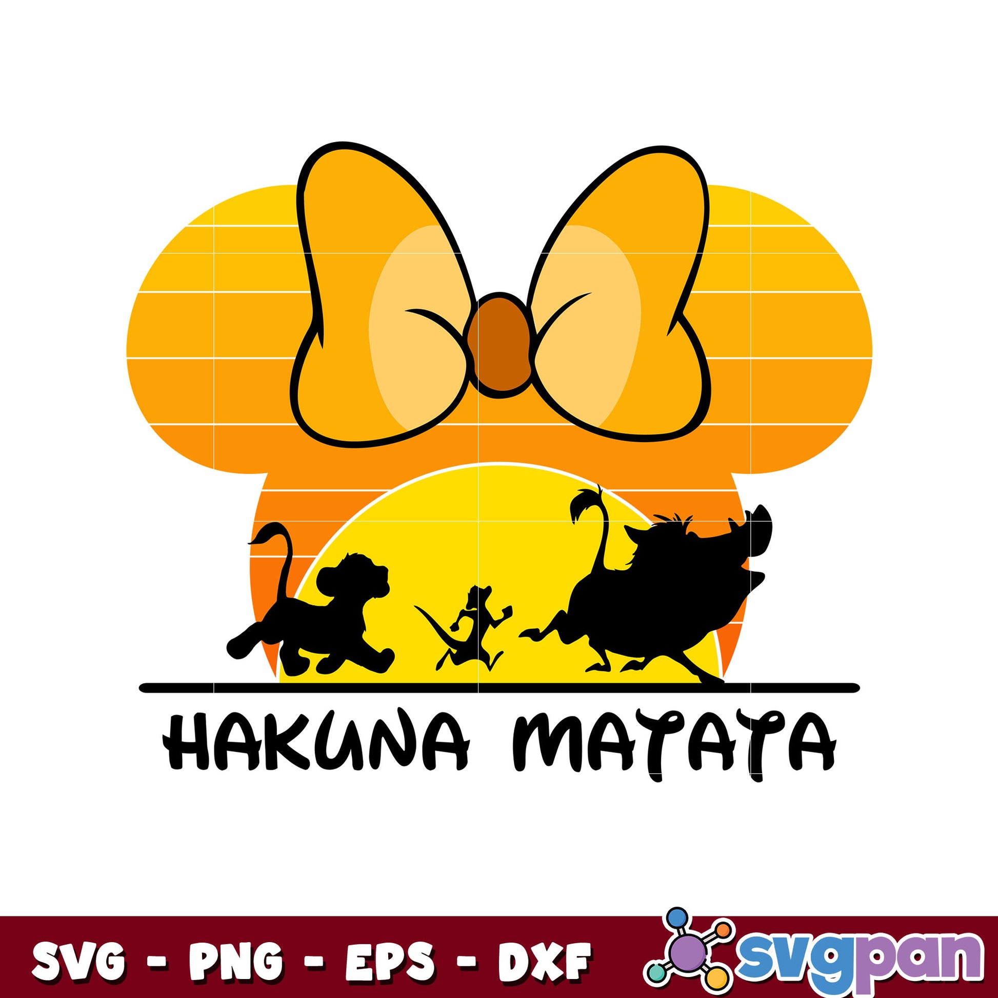 Minnie head hakuna matata svg, hakuna matata svg, minnie head svg