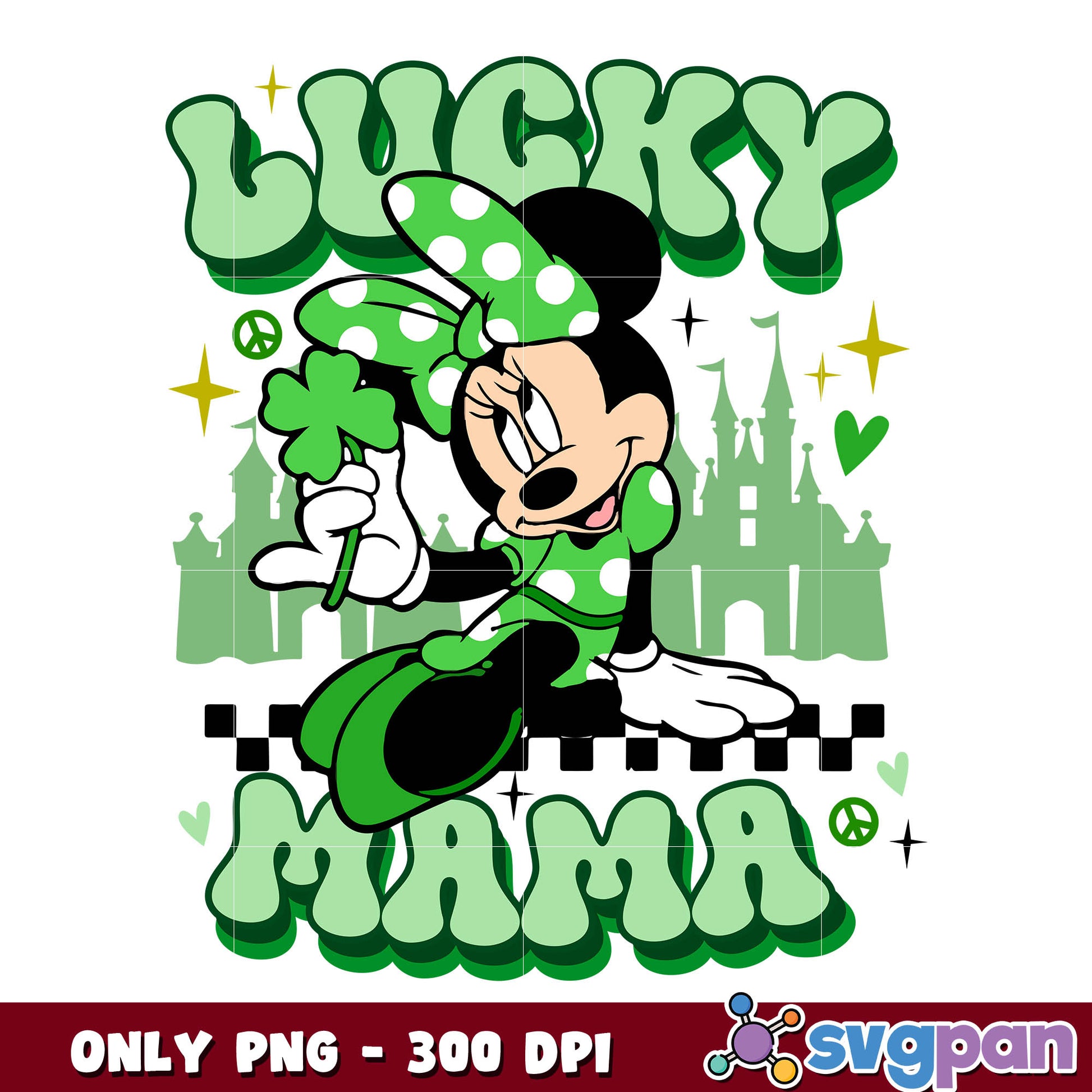 Minnie lucky mama patrick's day png