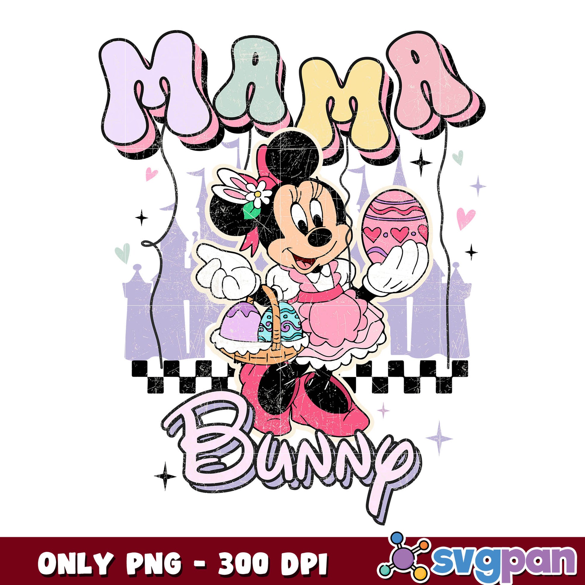 Minnie mama bunny easter png