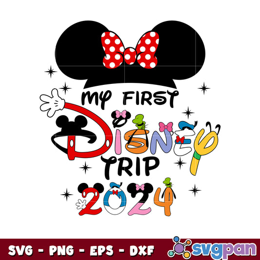 Minnie memorable disney trip 2024 svg, minnie ears​ svg