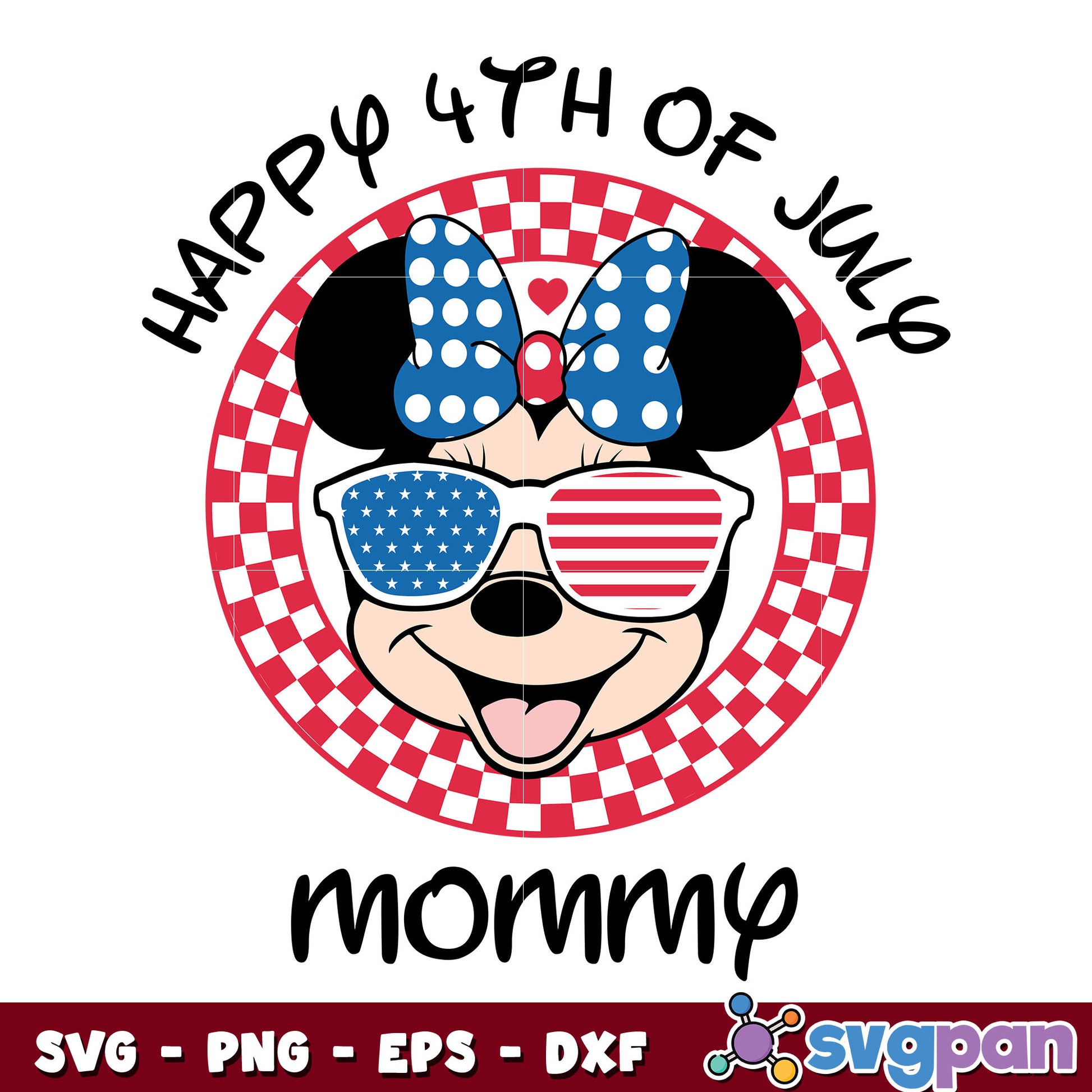 Minnie mommy happy 4th of july svg