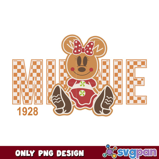 Minnie mouse chirstmas 1928 png