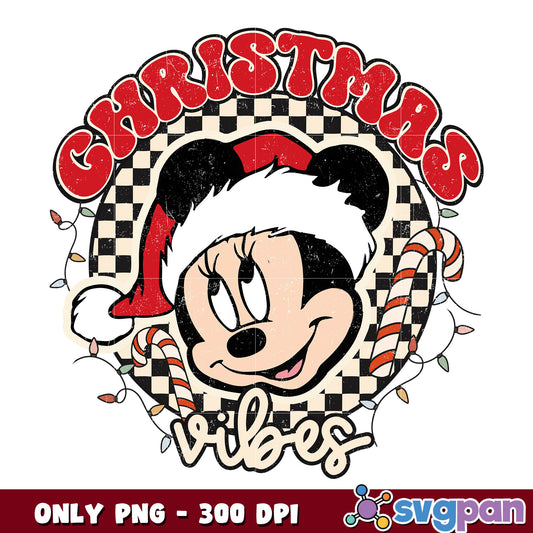 Minnie mouse chrismas vibes png