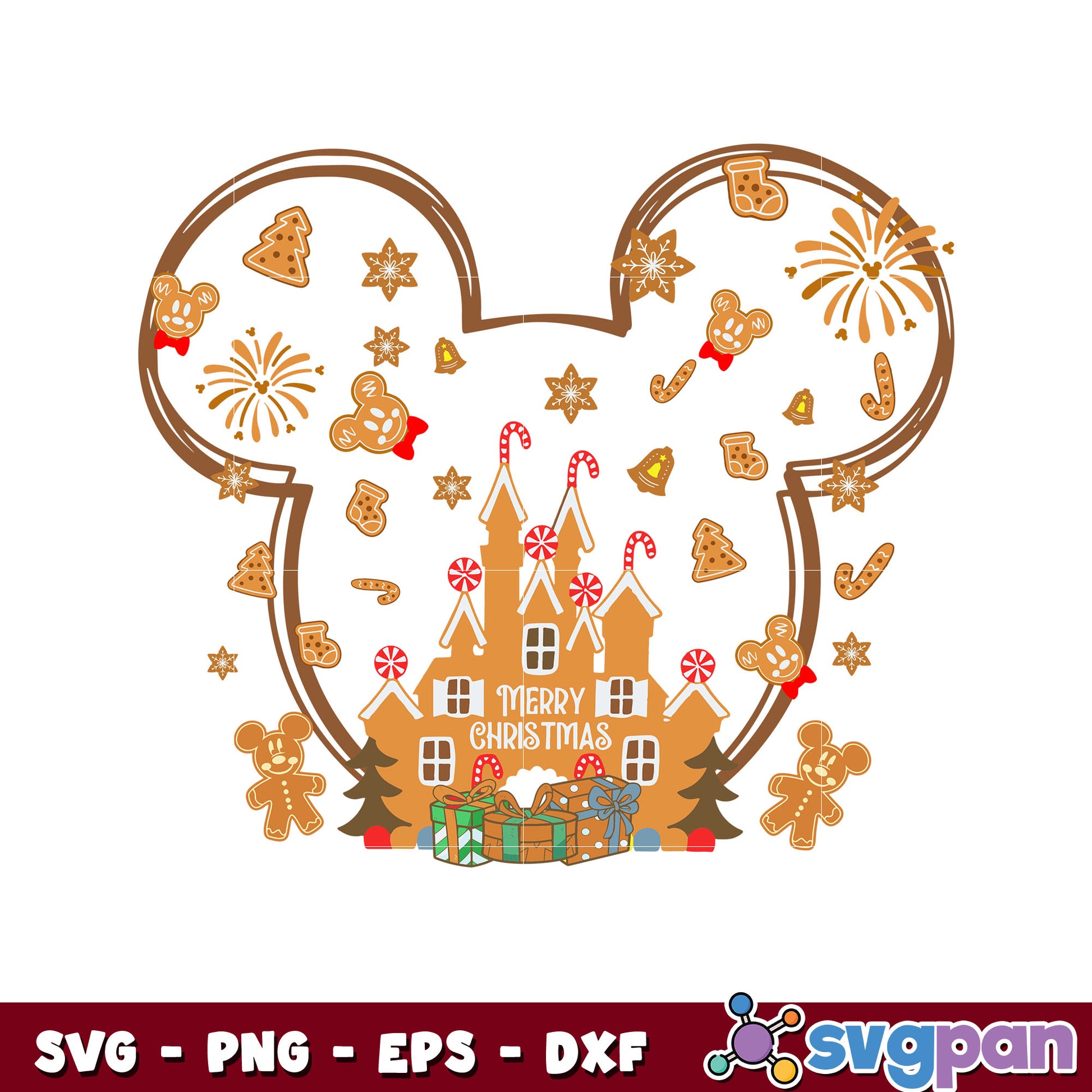 Minnie mouse cookie merry christmas svg, minnie head svg