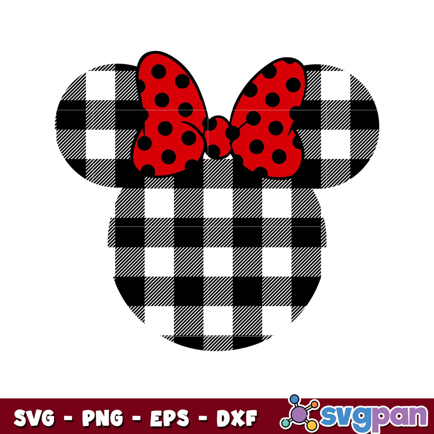 Minnie mouse costume head svg, minnie mouse head svg, disney mickey svg