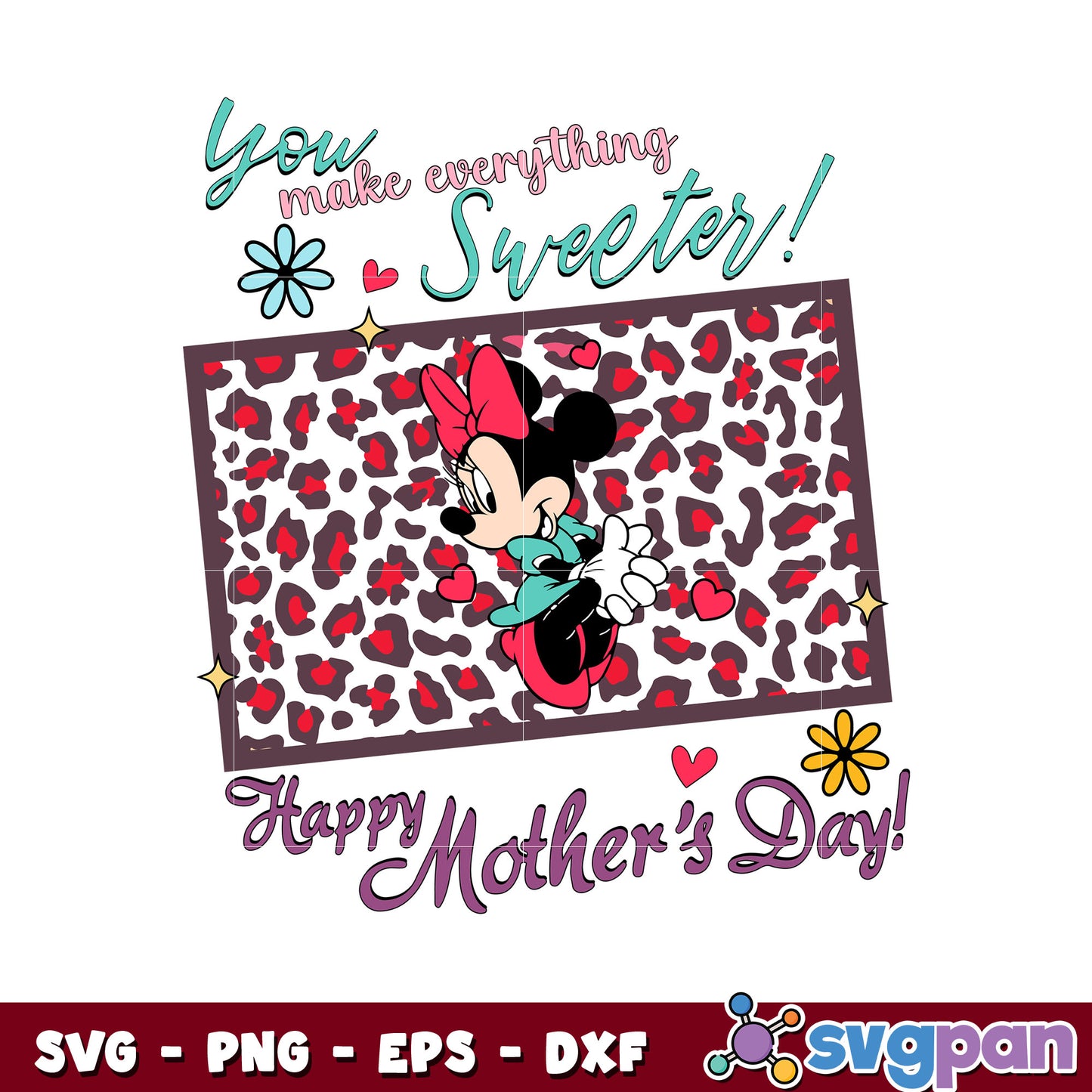 Minnie mouse happy mother day svg, disney mother day svg