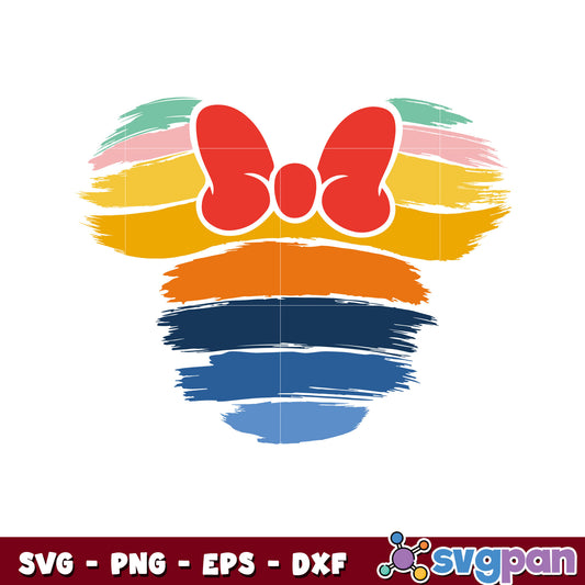 Minnie mouse head design svg, minnie mouse ears​ svg, disney svg