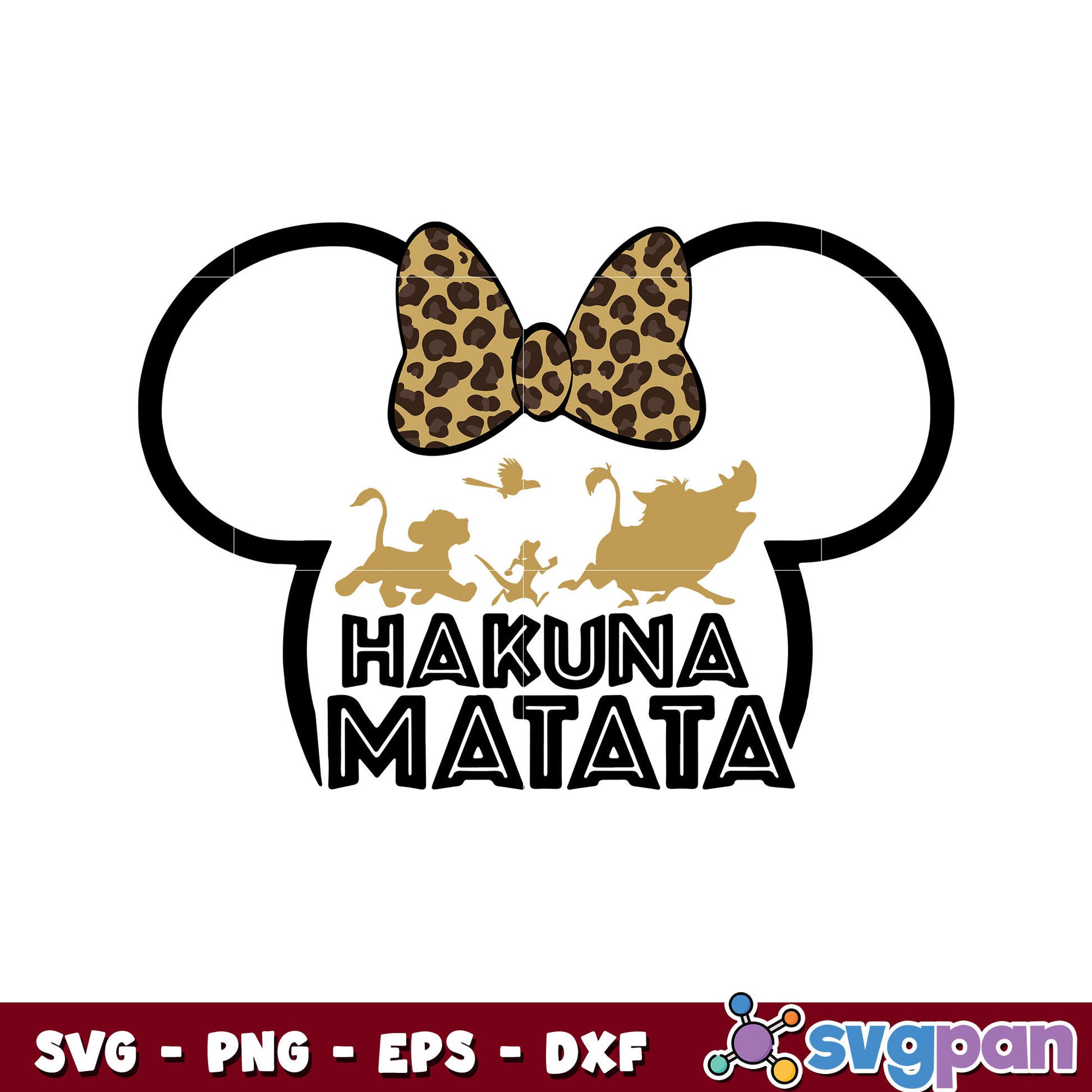 Minnie mouse head hakuna matata svg, hakuna matata svg, minnie head svg