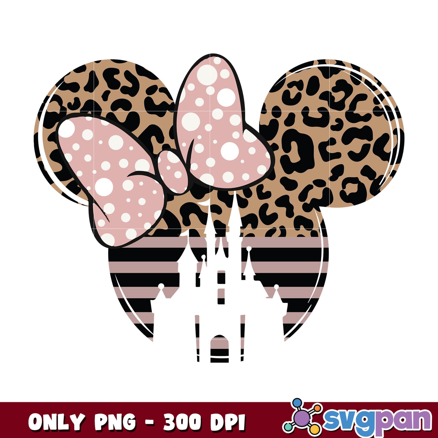 Minnie mouse kingdom animal castle png, minnie mouse head png