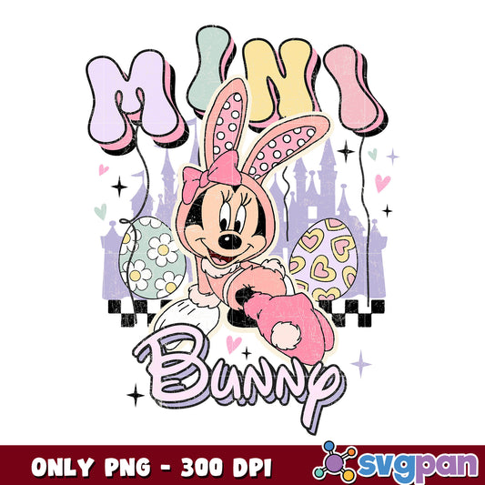 Minnie mouse mini bunny easter png