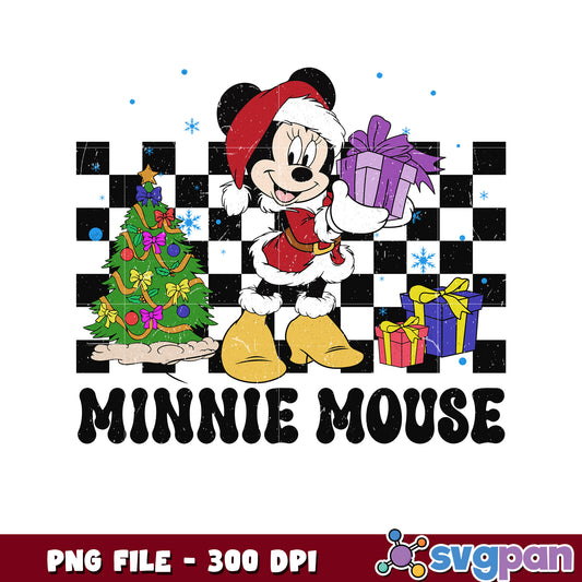 Minnie mouse png, chistmas clipart png, cartoon png