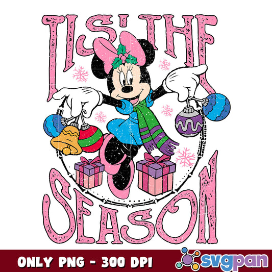 Minnie mouse tis the season png