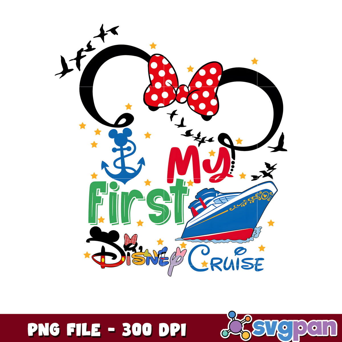 Minnie my first disney cruise png, disney cartoons png, disney png