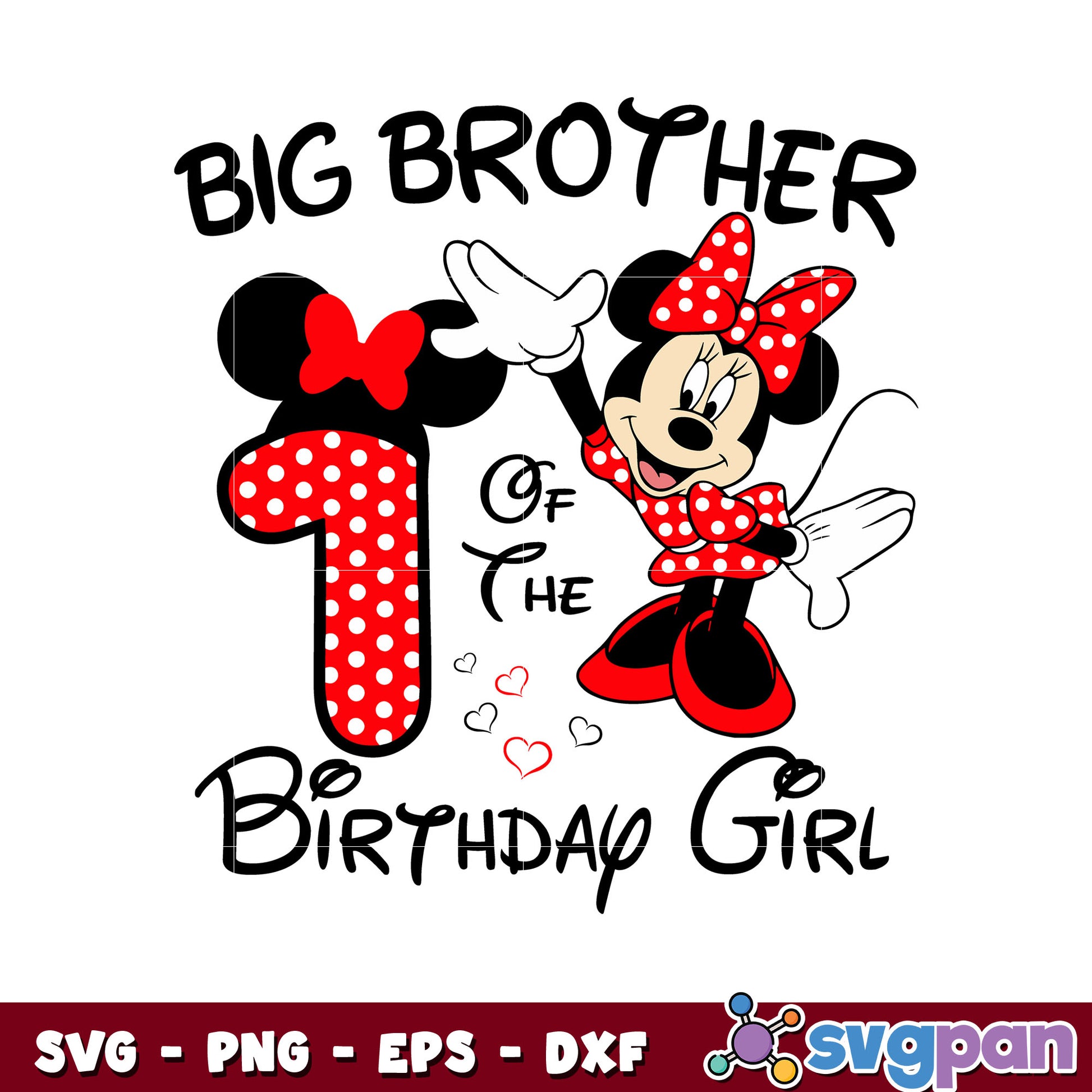 Minnie red of the birthday girl 1 svg, minnie mouse for birthday​ svg