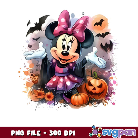 Minnie witch png, disney halloween png, halloween time png