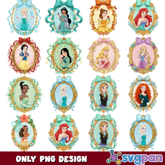 Mirror disney princess png bundle