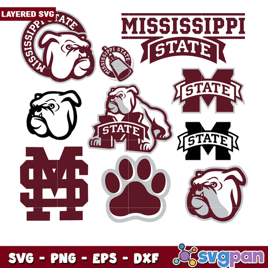 Mississippi State Bulldogs SVG Bundle
