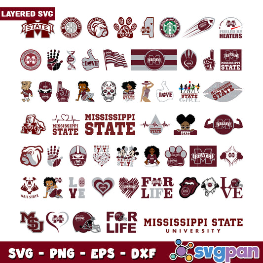 Mississippi State University SVG Bundle for Fans