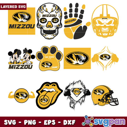 Mizzou SVG Bundle Layered Designs