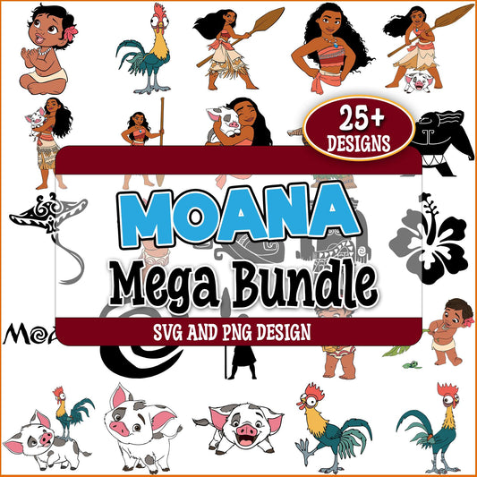 Moana animal svg bundle