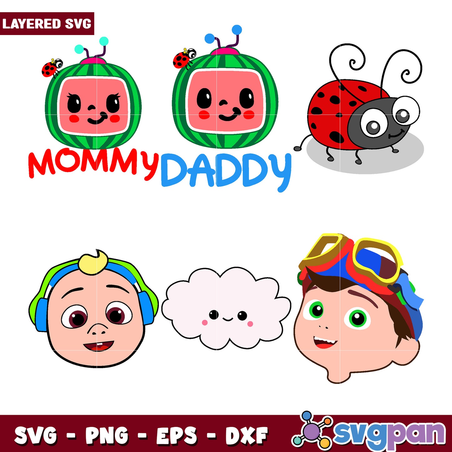 Mommy Daddy Bundle SVG Cut Files