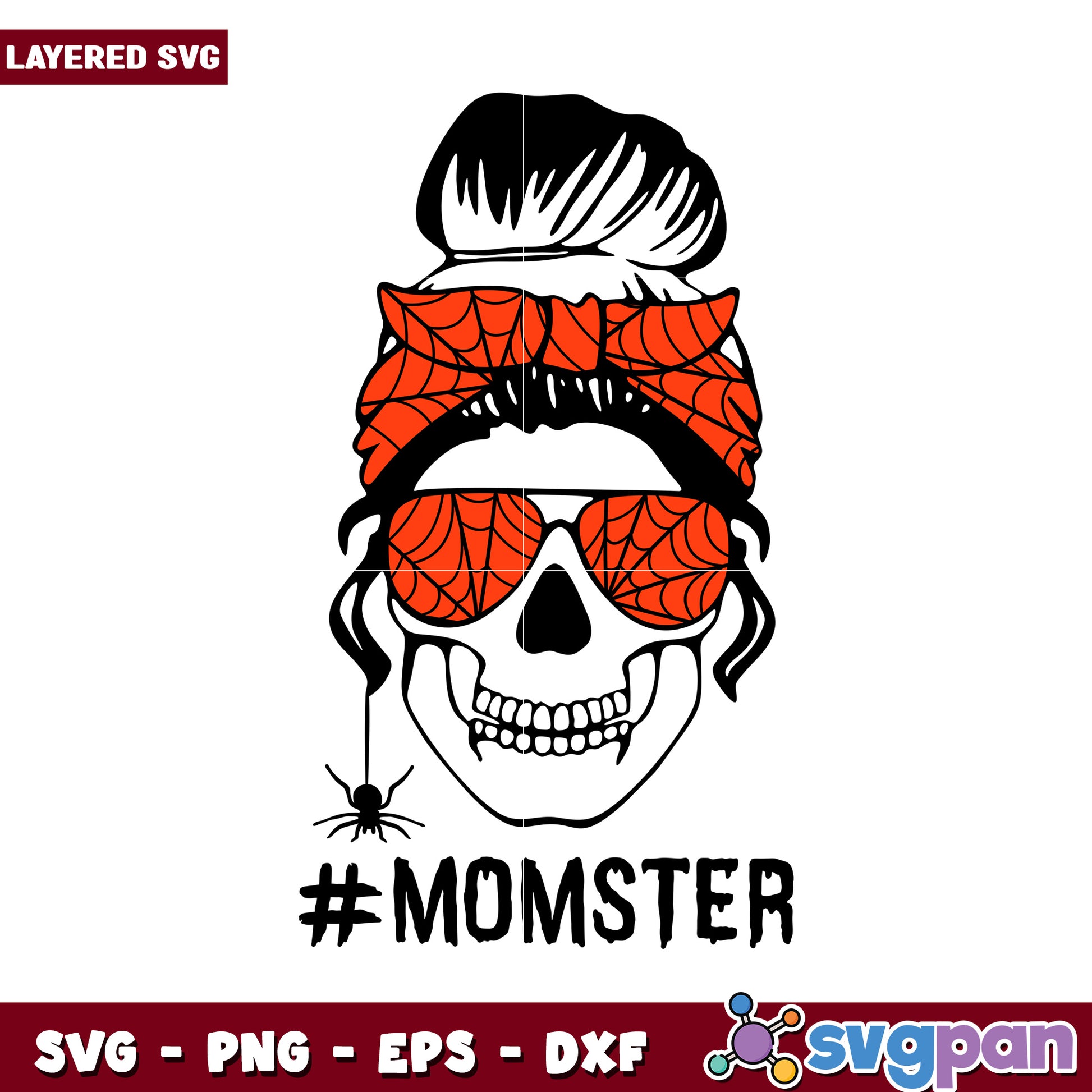 Momster Skull Design for Halloween, Perfect for T-Shirts and Crafts