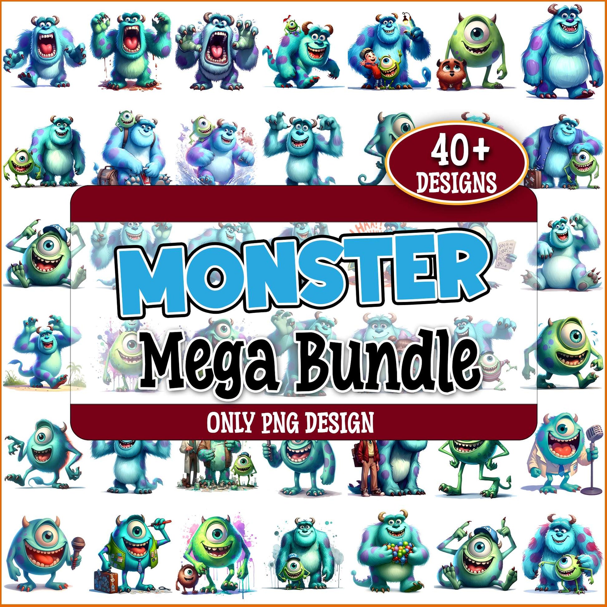 Monster inc art png bundle