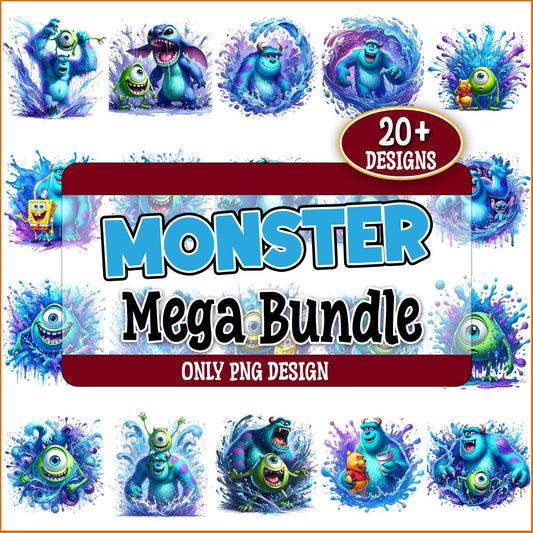 Monster inc colorful png bundle