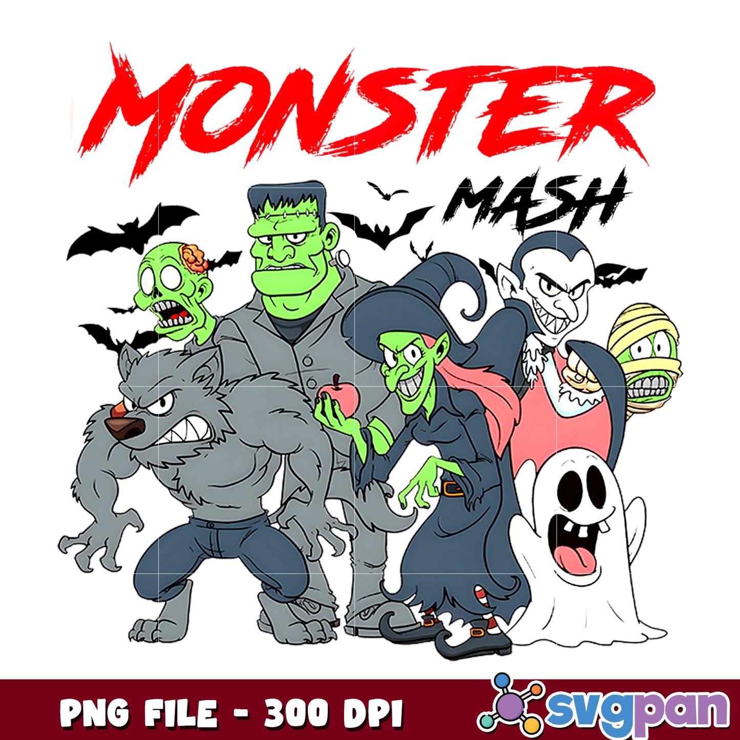 Monster mash halloween png, halloween movies​ png, halloween​ characters png