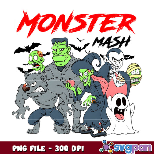 Monster mash halloween png, halloween movies​ png, halloween​ characters png