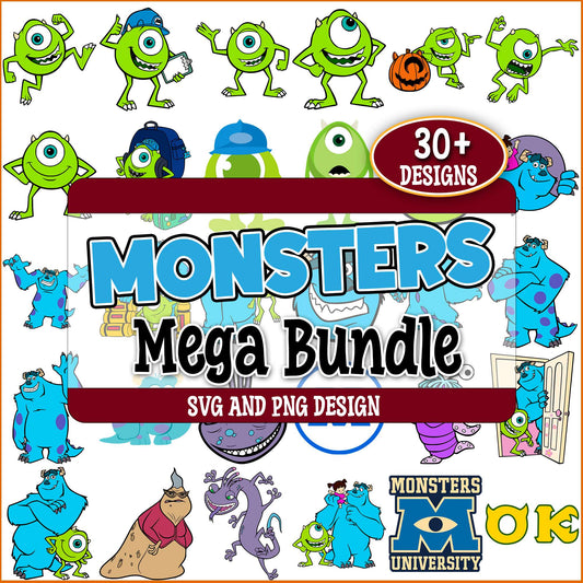Monster university svg bundle
