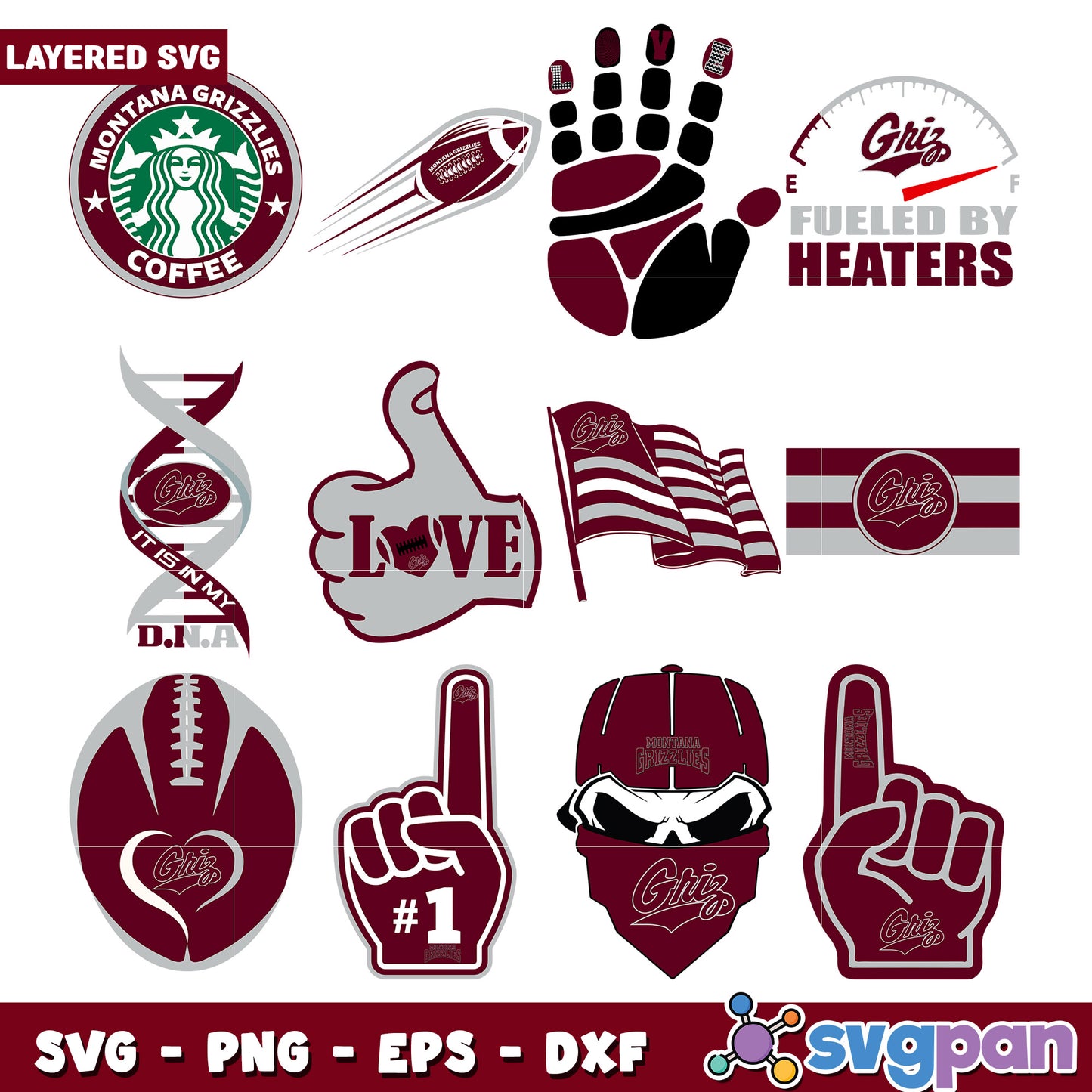 Montana Grizzlies SVG Bundle
